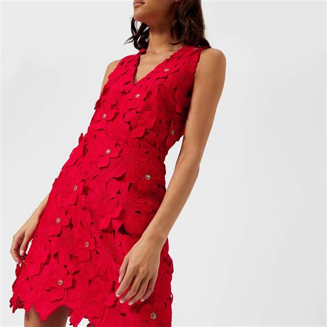 michael michael kors tiered floral lace dress|Michael Kors Collection Floral Dresses for Women .